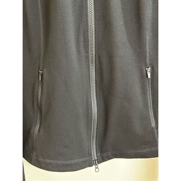 Zella women’s black and silver double zip jacket size 1X - Picture 4 of 11